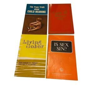 Lot Of 4 Vintage Paperback Books Living Sober Game To Believe Religion